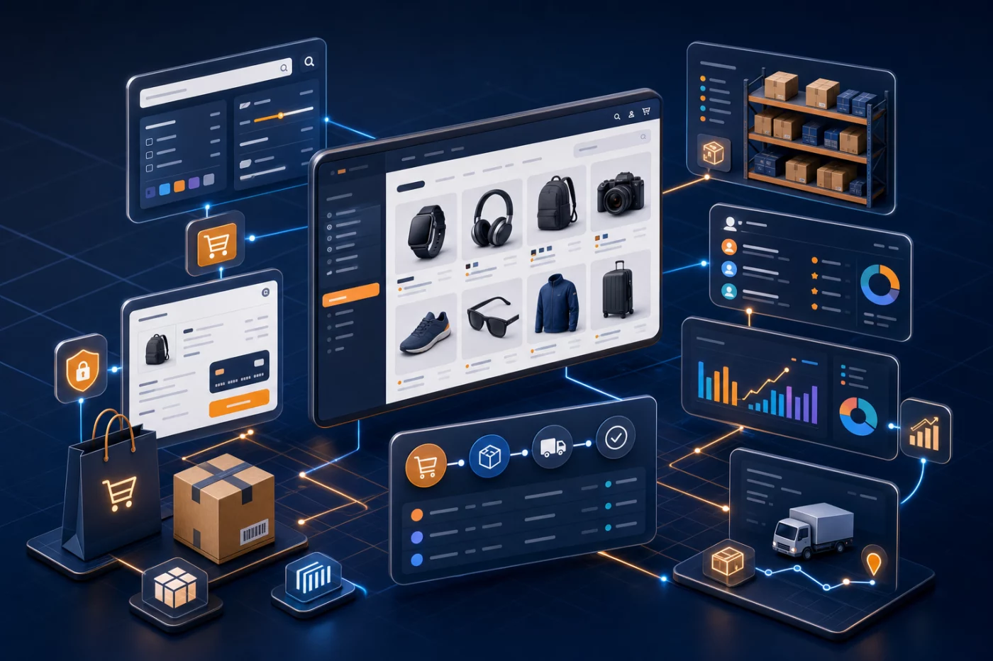 Gelişmiş E-Ticaret ve Sipariş Yönetim Platformu ekranı