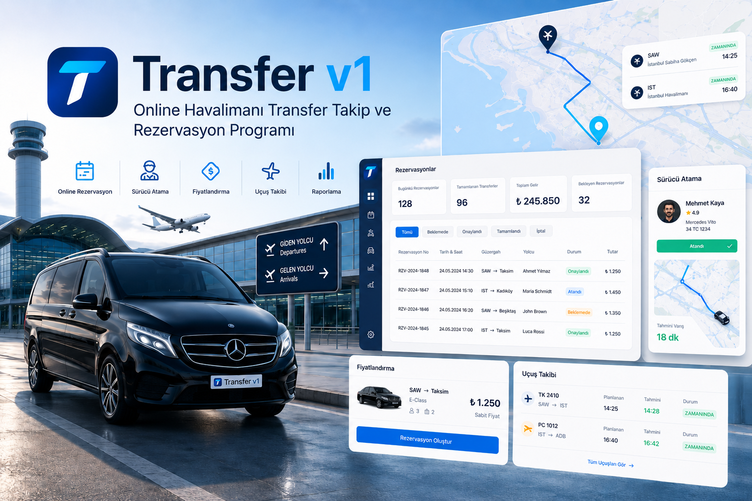 Gelişmiş Havalimanı Transfer Takip ve Rezervasyon Sistemi